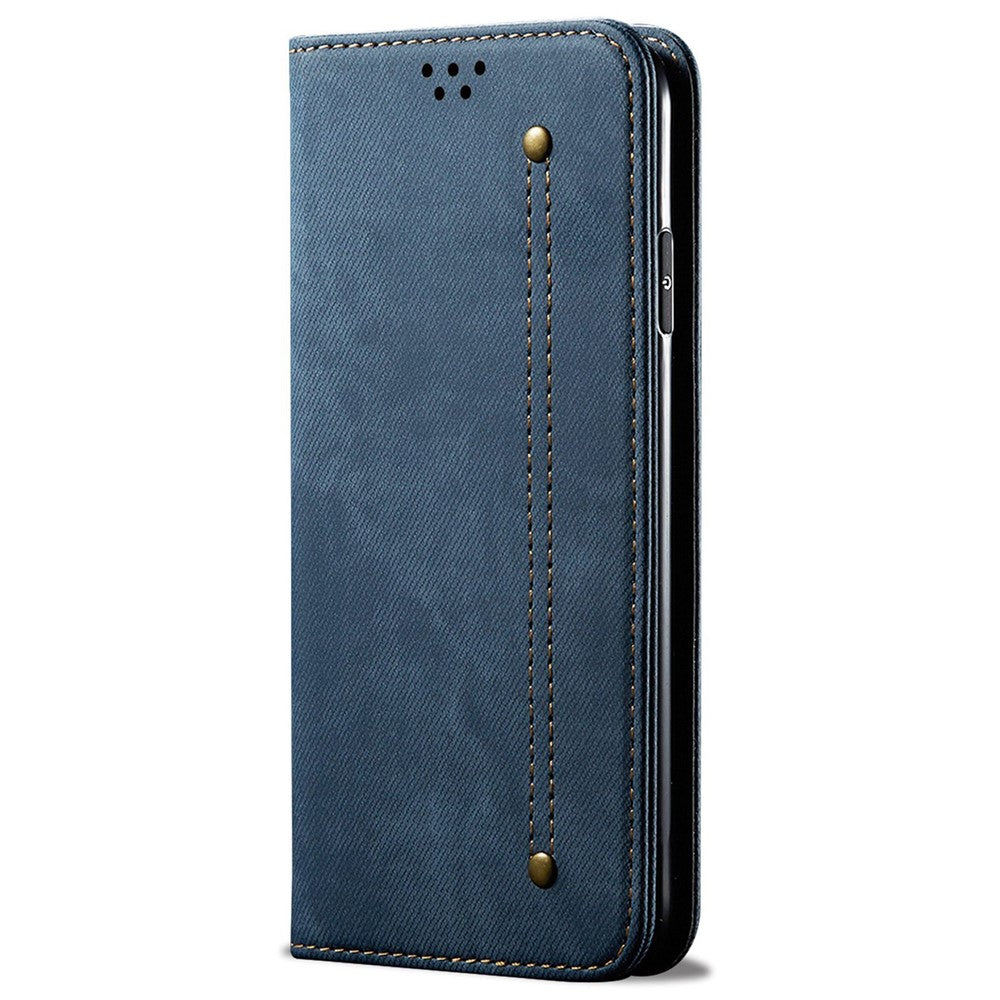 For Samsung Galaxy A55 5G Case Wallet Jeans Cloth Texture Leather Stand Cover