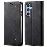 For Samsung Galaxy A55 5G Case Wallet Jeans Cloth Texture Leather Stand Cover