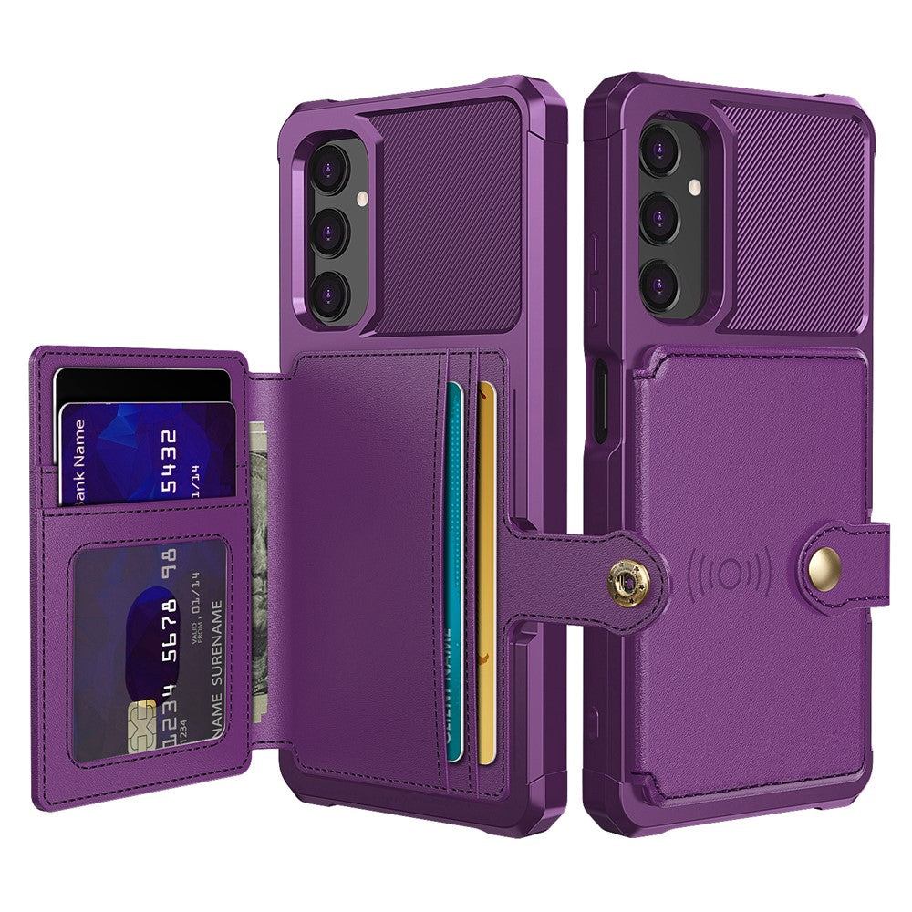 For Samsung Galaxy A05s 4G Phone Case ZM03 PU+TPU Back Cover with Card Holder