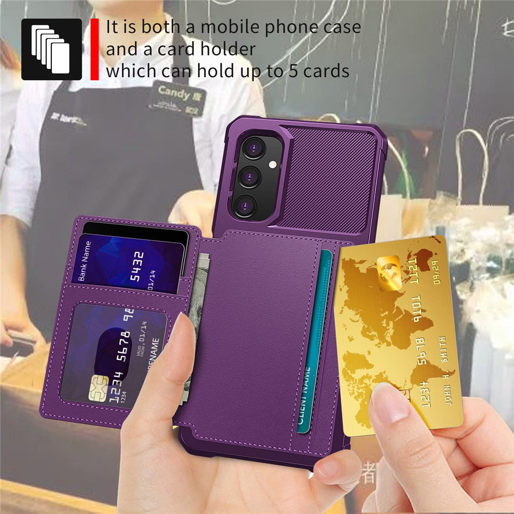 For Samsung Galaxy A05s 4G Phone Case ZM03 PU+TPU Back Cover with Card Holder