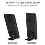 Til Samsung Galaxy A15 5G Telefoncover Skydekameralinsebeskyttelse Støttefod