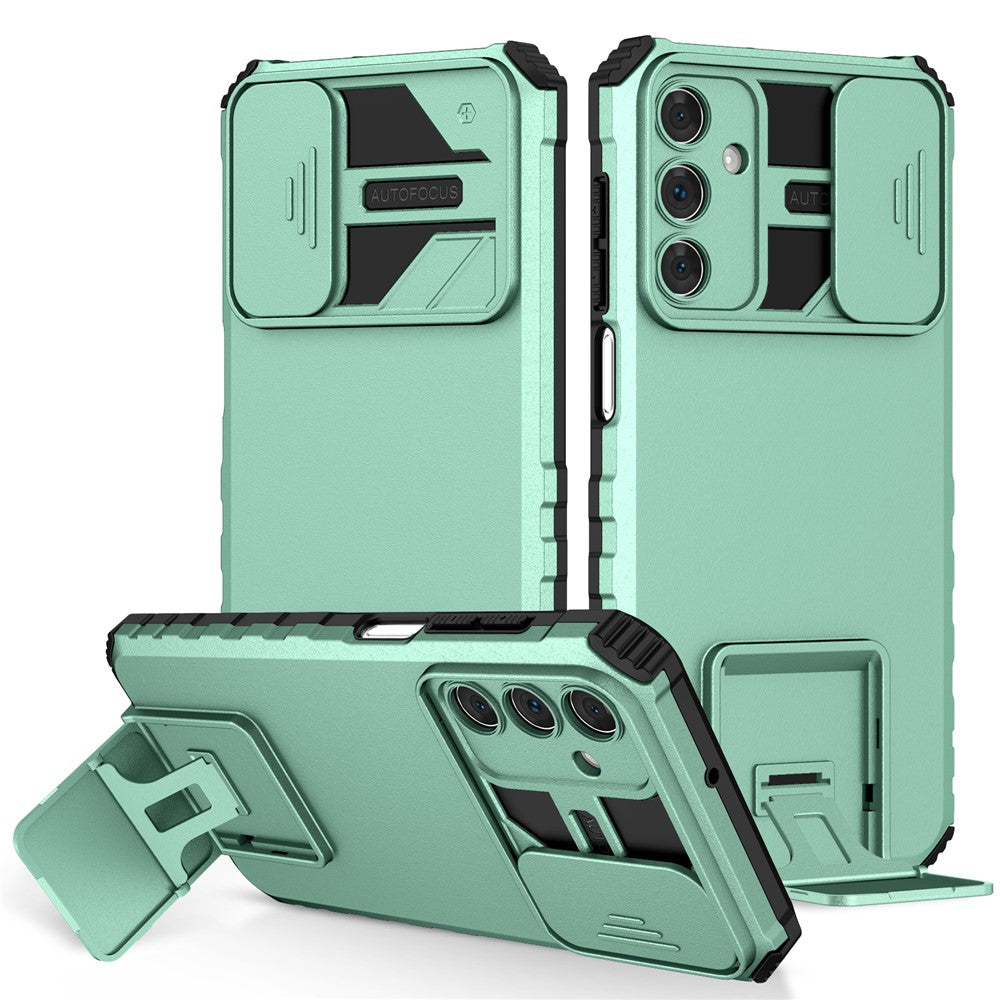 Til Samsung Galaxy A15 5G Telefoncover Skydekameralinsebeskyttelse Støttefod