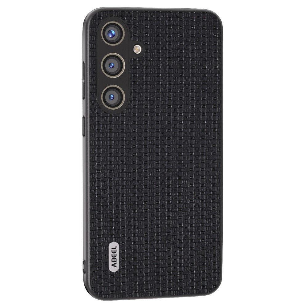 ABEEL For Samsung Galaxy S24+ Case Genuine Cow Leather Skin Phone Cover Anti-slip