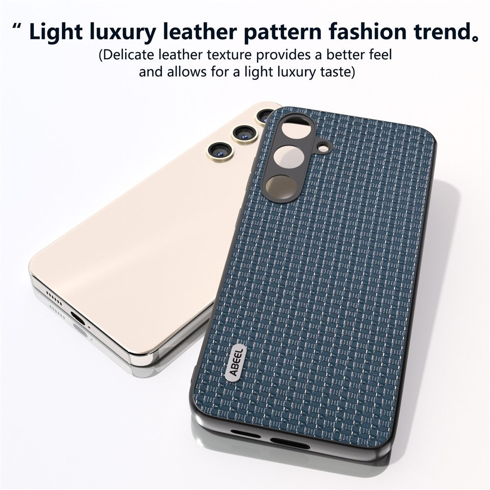 ABEEL For Samsung Galaxy S24 Phone Case Protective Shock Absorption Genuine Cow Leather Cover