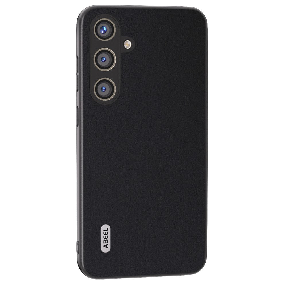 ABEEL For Samsung Galaxy S24+ Phone Case Silky Genuine Cow Leather Skin Shell