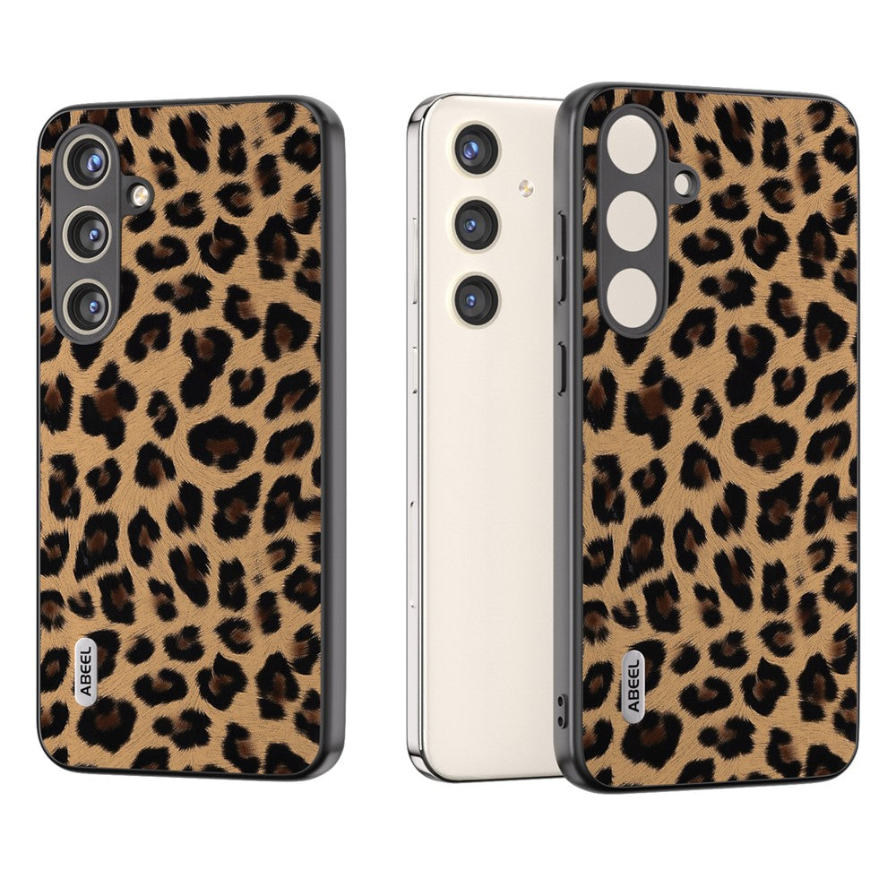 ABEEL For Samsung Galaxy S24+ Leopard Print Leather Case Anti-Scratch Cover