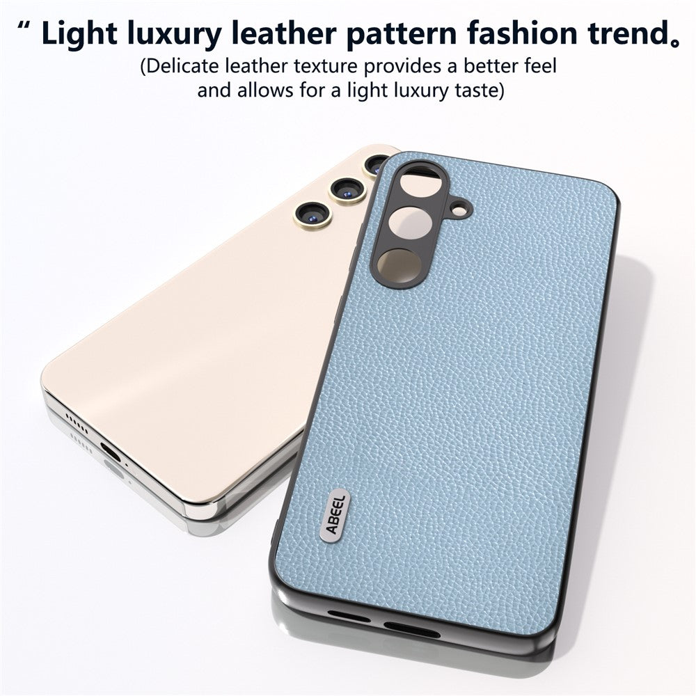 ABEEL Cover til Samsung Galaxy S24 Ægte Koskind Litchi Tekstur