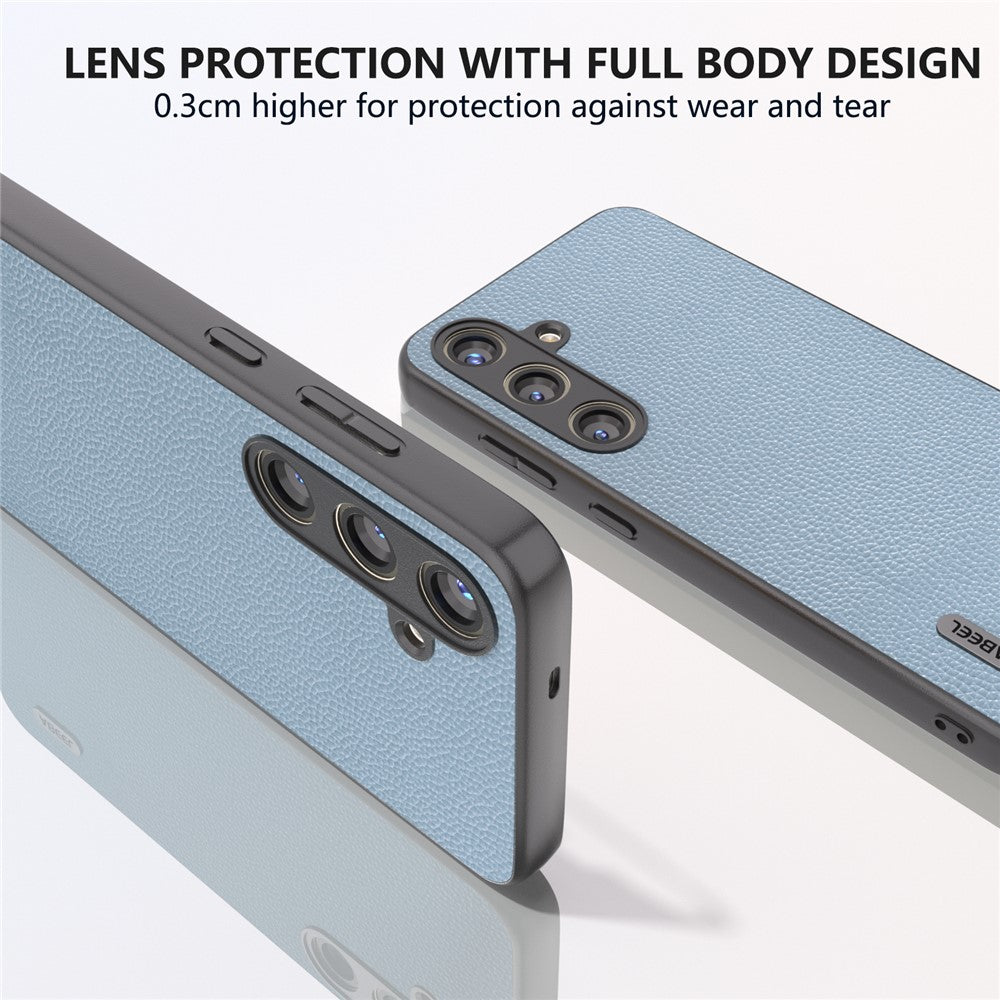 ABEEL Cover til Samsung Galaxy S24 Ægte Koskind Litchi Tekstur