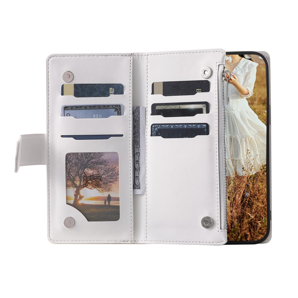 For Samsung Galaxy A55 5G Case Wallet Stand Rhombus Texture Phone Cover with Strap