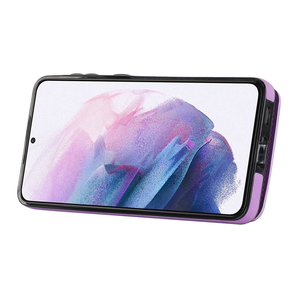 For Samsung Galaxy S21+ 5G Case RFID Blocking PU+TPU Phone Cover with Card Slots
