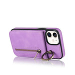 For iPhone 12 mini Cell Phone Case RFID Blocking PU+TPU Cover with Card Slots