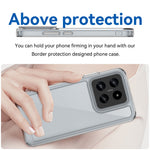 For Xiaomi 14 Case Electroplating Buttons Transparent Phone Cover (Big Rear Lens Hole)