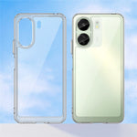 For Xiaomi Redmi 13C 4G / Poco C65 4G Transparent Case Electroplating Buttons (Big Rear Lens Hole)