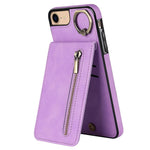 For iPhone SE (2022) / SE (2020) / 7 / 8 Cell Phone Case RFID Blocking Retro PU+TPU Cover
