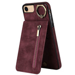 For iPhone SE (2022) / SE (2020) / 7 / 8 Cell Phone Case RFID Blocking Retro PU+TPU Cover