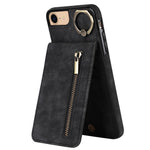 For iPhone SE (2022) / SE (2020) / 7 / 8 Cell Phone Case RFID Blocking Retro PU+TPU Cover
