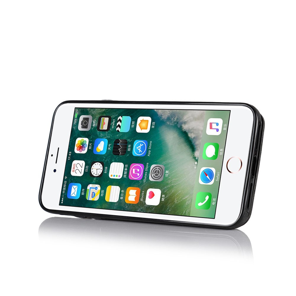 For iPhone SE (2022) / SE (2020) / 7 / 8 Cell Phone Case RFID Blocking Retro PU+TPU Cover