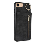 For iPhone SE (2022) / SE (2020) / 7 / 8 Cell Phone Case RFID Blocking Retro PU+TPU Cover