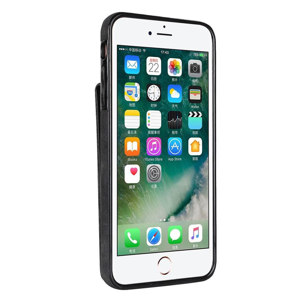 For iPhone SE (2022) / SE (2020) / 7 / 8 Cell Phone Case RFID Blocking Retro PU+TPU Cover