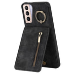 For Samsung Galaxy S21 4G / 5G RFID Blocking Cell Phone Case Card Slots PU+TPU Cover