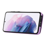 For Samsung Galaxy S21 4G / 5G RFID Blocking Cell Phone Case Card Slots PU+TPU Cover