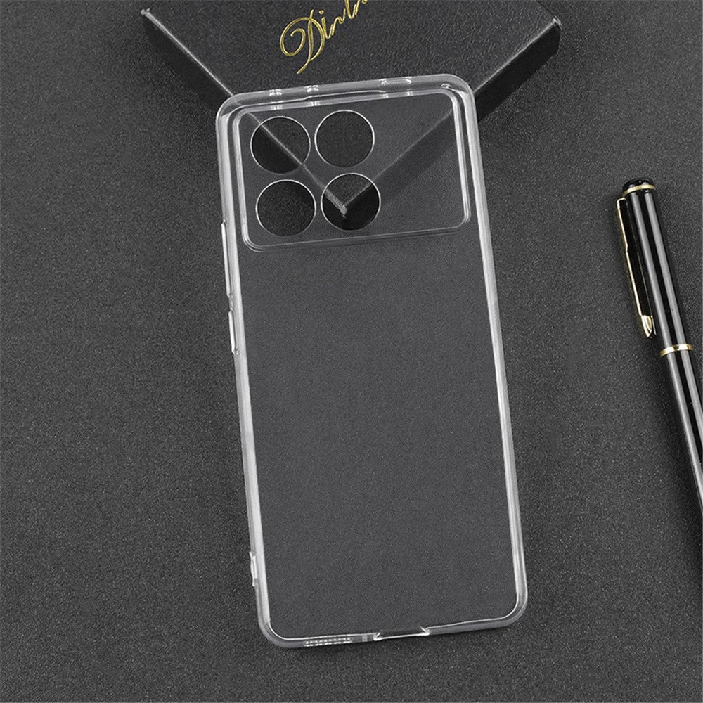 Flexible TPU Shell for Xiaomi Redmi K70E 5G / Poco X6 Pro 5G Case Transparent TPU Mobile Phone Cover