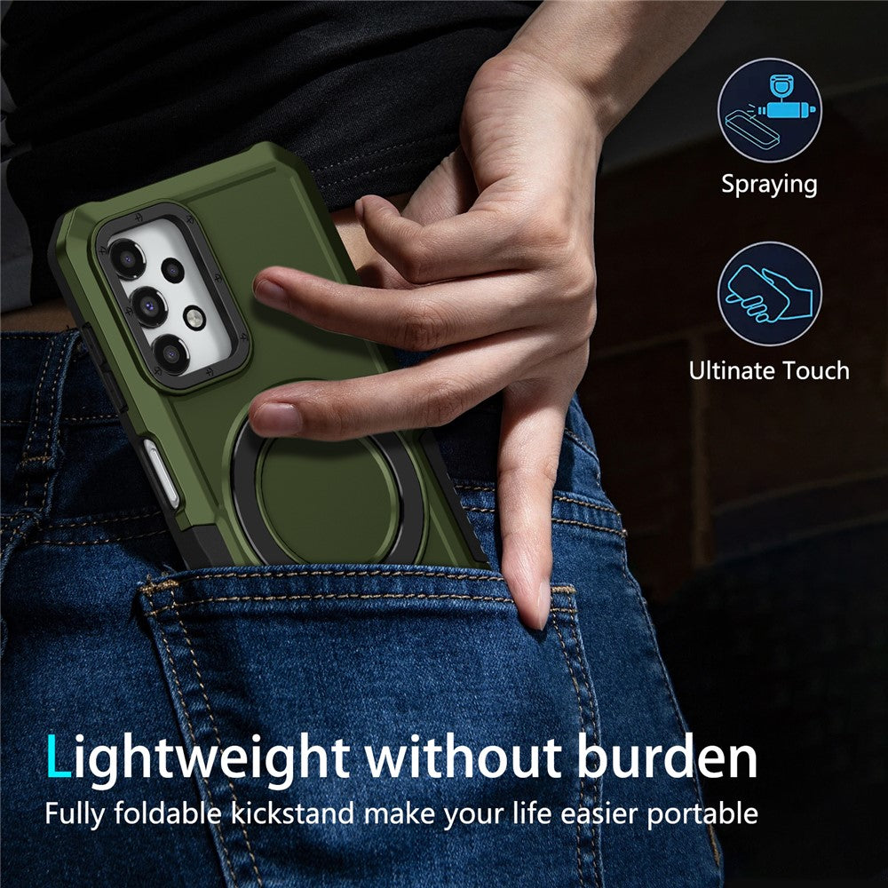 Samsung Galaxy A13 5G / A13 4G Skal Slim-Fit TPU+PC 2-i-1 Ring Stöd mobil Baksida Skal