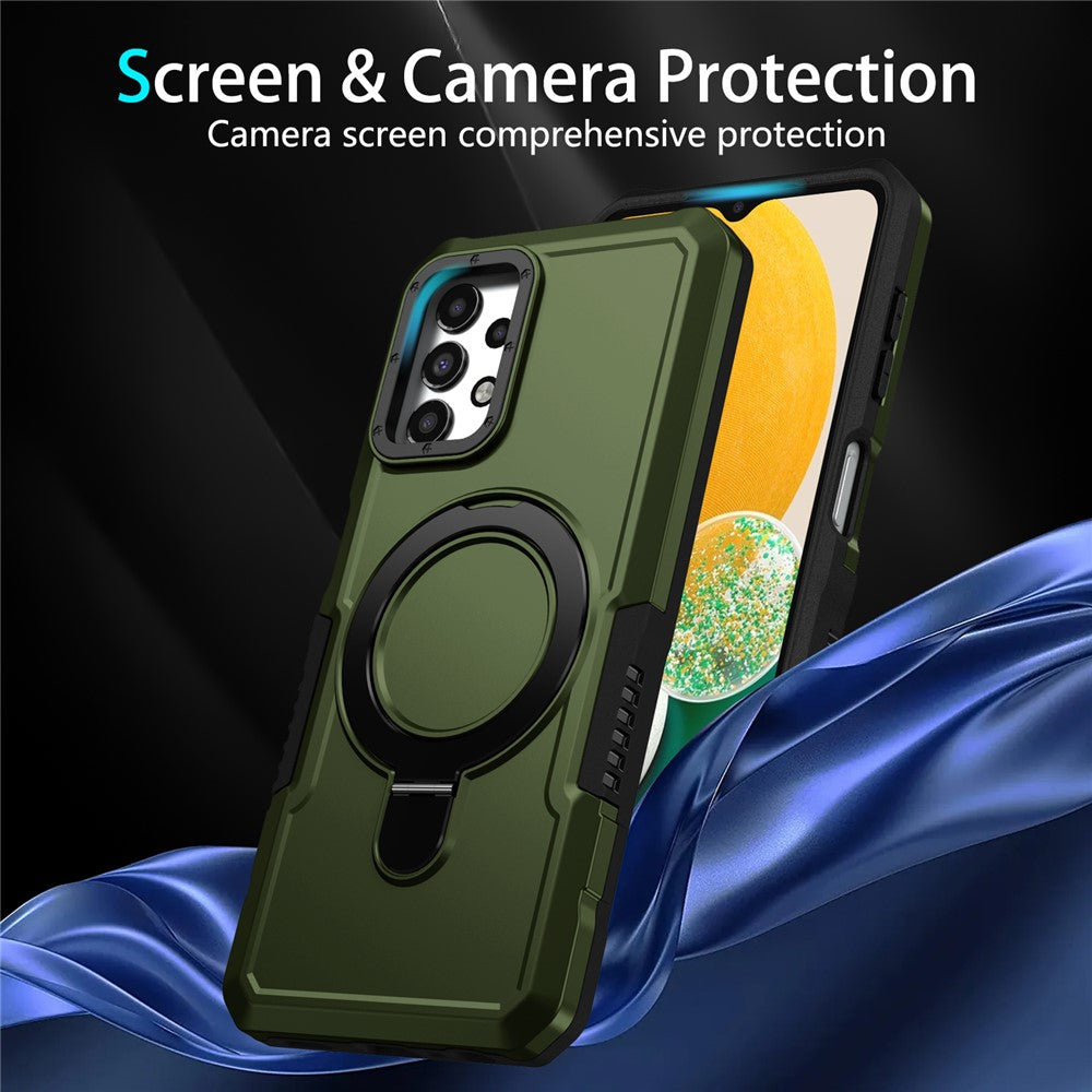 Samsung Galaxy A13 5G / A13 4G Skal Slim-Fit TPU+PC 2-i-1 Ring Stöd mobil Baksida Skal