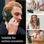Samsung Galaxy A13 5G / A13 4G Skal Slim-Fit TPU+PC 2-i-1 Ring Stöd mobil Baksida Skal