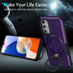 Til Samsung Galaxy A15 4G / A15 5G Mobiltelefoncover Hybrid TPU+PC Ringholder Stander Cover