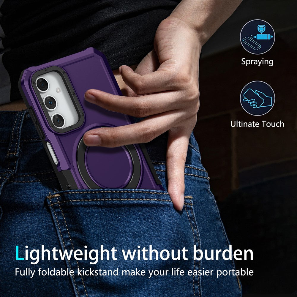 Til Samsung Galaxy A15 4G / A15 5G Mobiltelefoncover Hybrid TPU+PC Ringholder Stander Cover