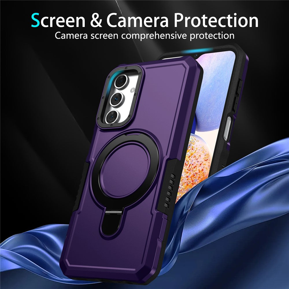 Til Samsung Galaxy A15 4G / A15 5G Mobiltelefoncover Hybrid TPU+PC Ringholder Stander Cover