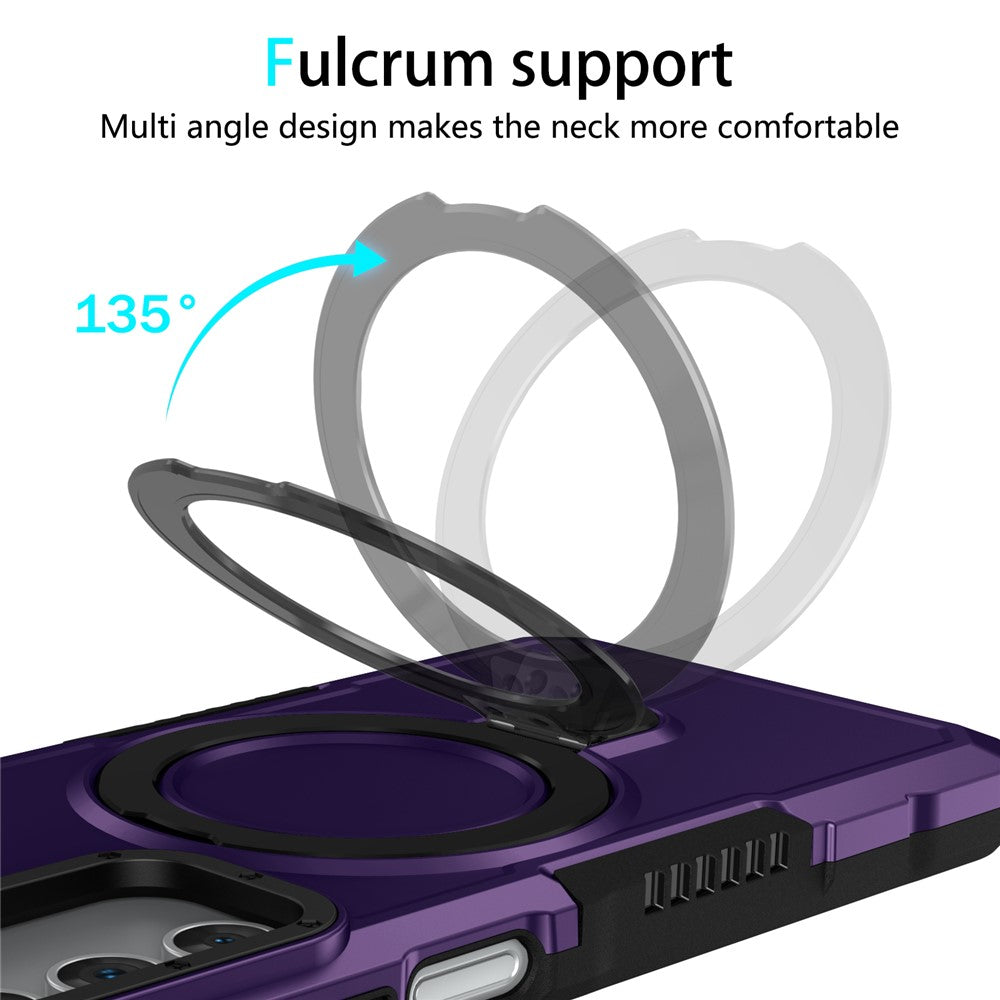 Til Samsung Galaxy A15 4G / A15 5G Mobiltelefoncover Hybrid TPU+PC Ringholder Stander Cover