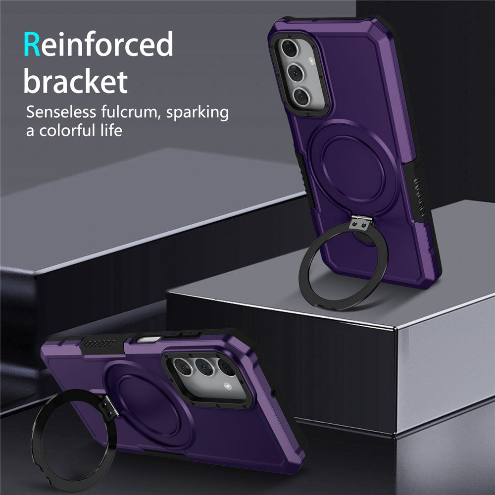 Til Samsung Galaxy A15 4G / A15 5G Mobiltelefoncover Hybrid TPU+PC Ringholder Stander Cover