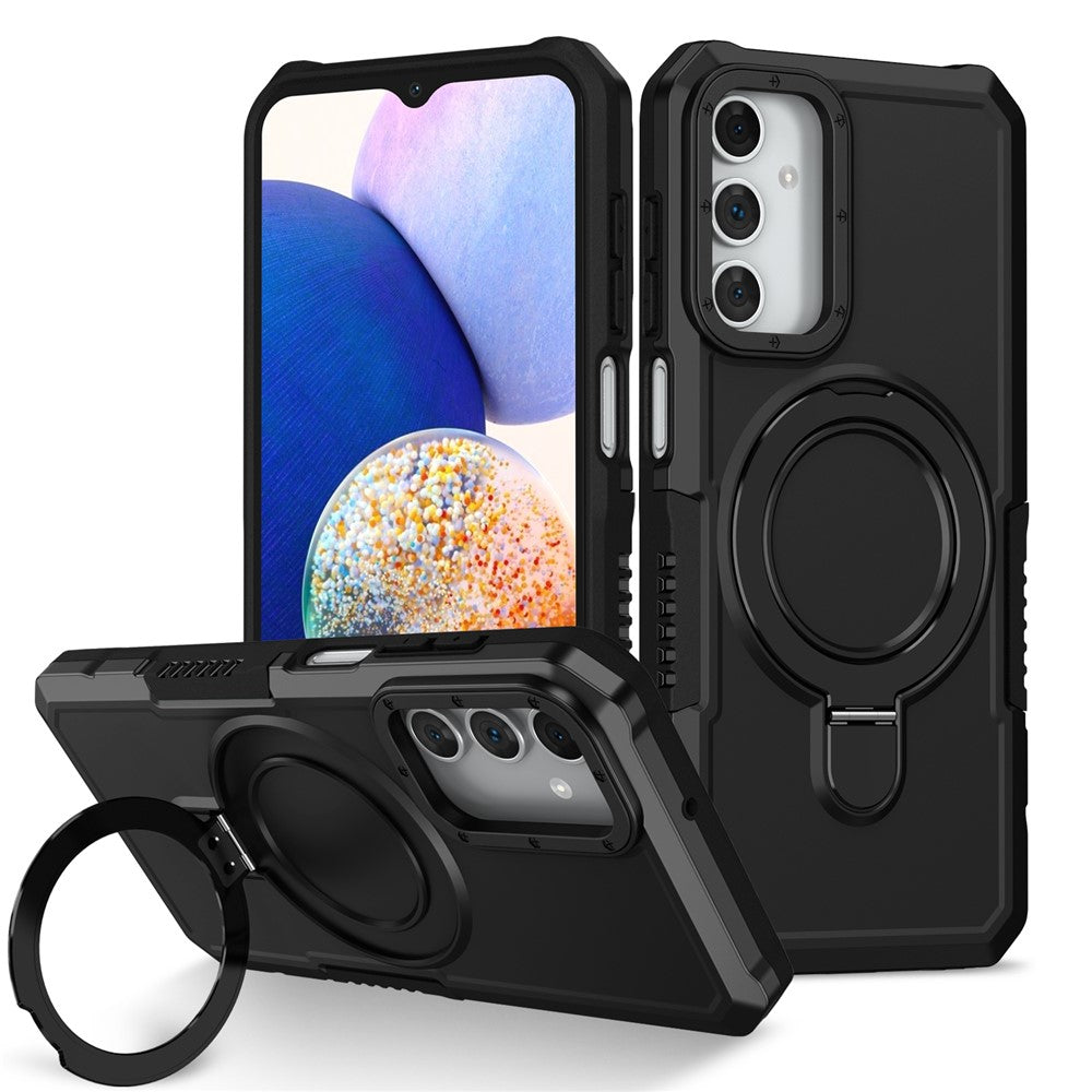 Til Samsung Galaxy A15 4G / A15 5G Mobiltelefoncover Hybrid TPU+PC Ringholder Stander Cover