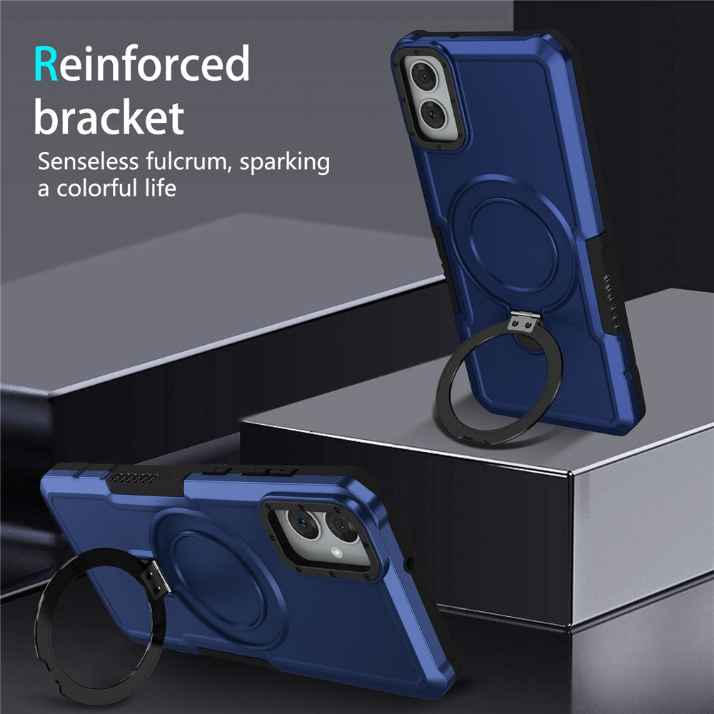For Samsung Galaxy A05 4G Cover Hybrid TPU+PC Smartphone Case with Ring Holder Kickstand