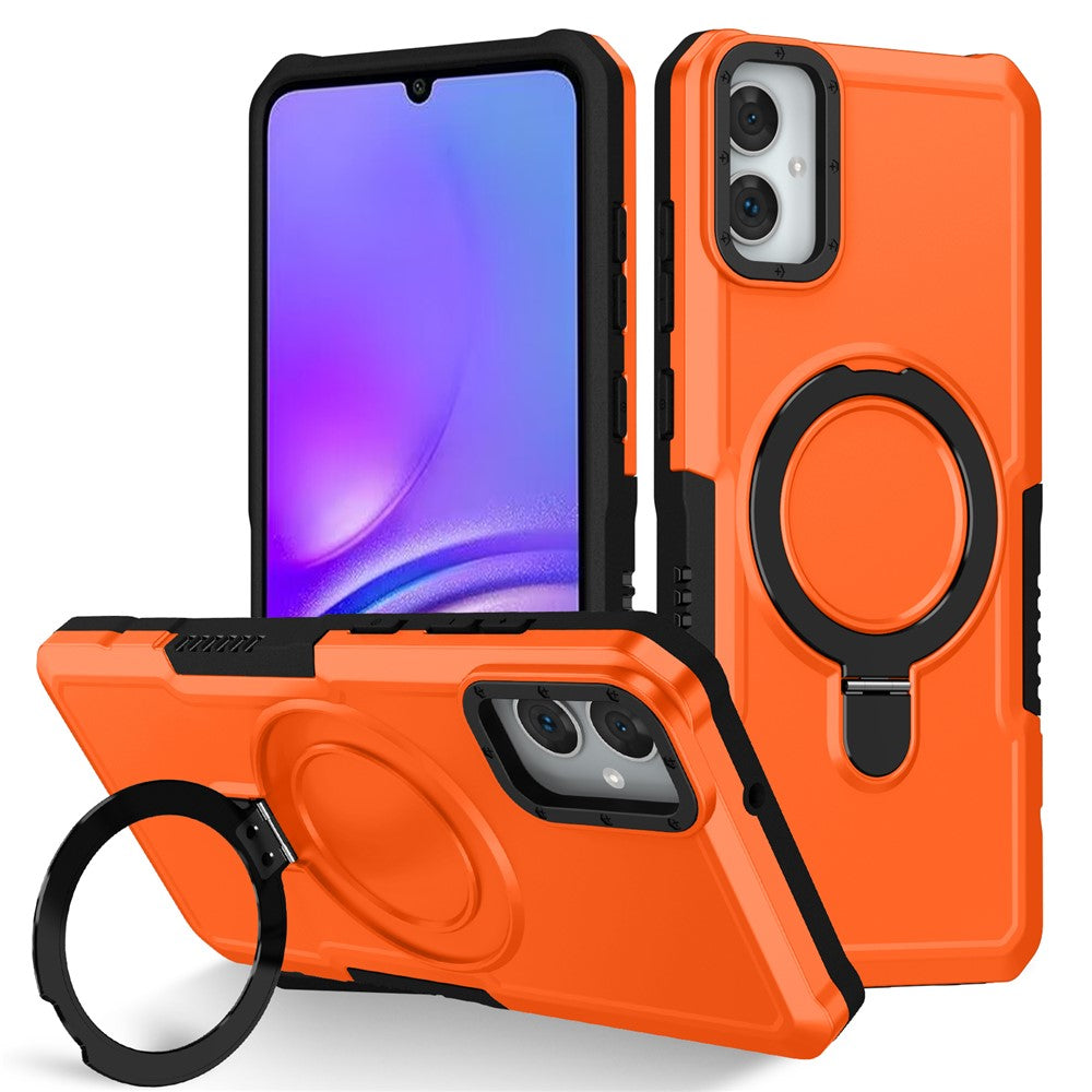 For Samsung Galaxy A05 4G Cover Hybrid TPU+PC Smartphone Case with Ring Holder Kickstand