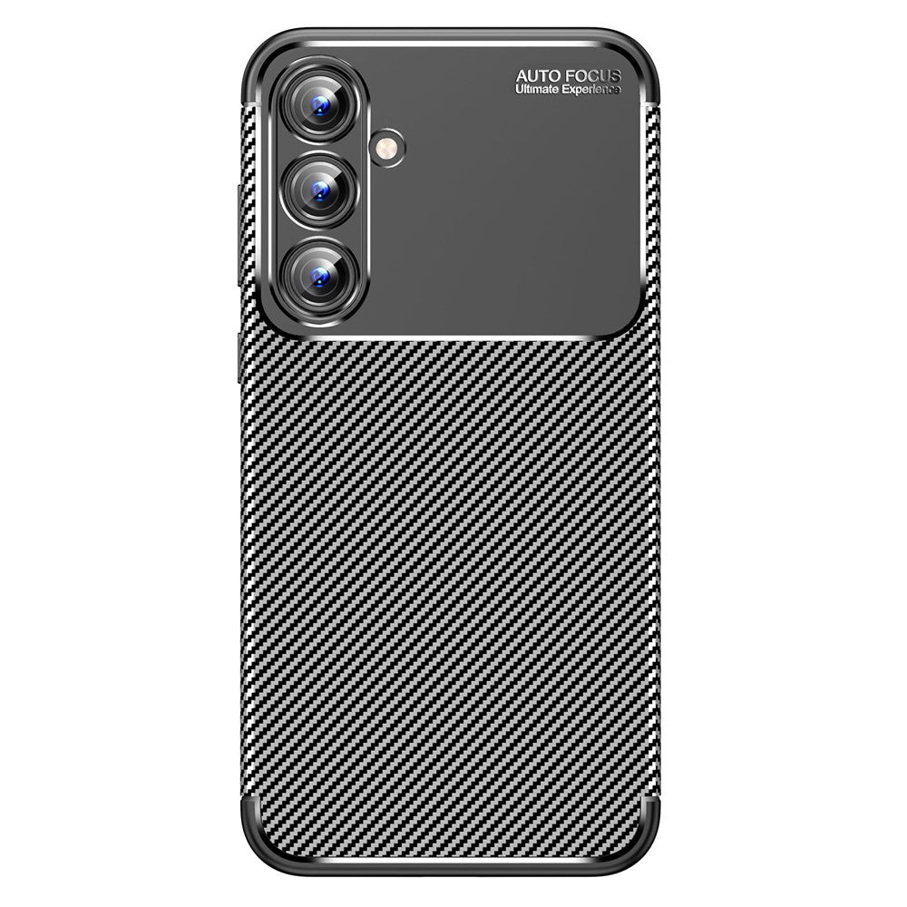 Til Samsung Galaxy A35 5G Mobiltelefoncover Kulfibertekstur TPU Anti-fingeraftryksbeskyttelsescover