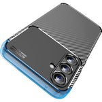 Til Samsung Galaxy A35 5G Mobiltelefoncover Kulfibertekstur TPU Anti-fingeraftryksbeskyttelsescover