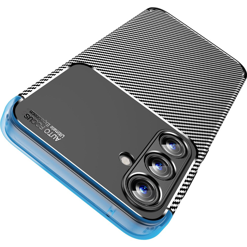 Til Samsung Galaxy A35 5G Mobiltelefoncover Kulfibertekstur TPU Anti-fingeraftryksbeskyttelsescover