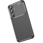 Til Samsung Galaxy A35 5G Mobiltelefoncover Kulfibertekstur TPU Anti-fingeraftryksbeskyttelsescover