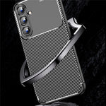Til Samsung Galaxy A35 5G Mobiltelefoncover Kulfibertekstur TPU Anti-fingeraftryksbeskyttelsescover