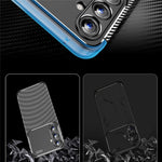 Til Samsung Galaxy A35 5G Mobiltelefoncover Kulfibertekstur TPU Anti-fingeraftryksbeskyttelsescover