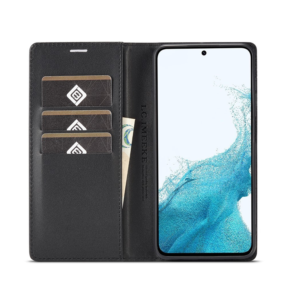 LC.IMEEKE Til Samsung Galaxy A35 5G Pung Telefoncover Kulfibertekstur Lædercover