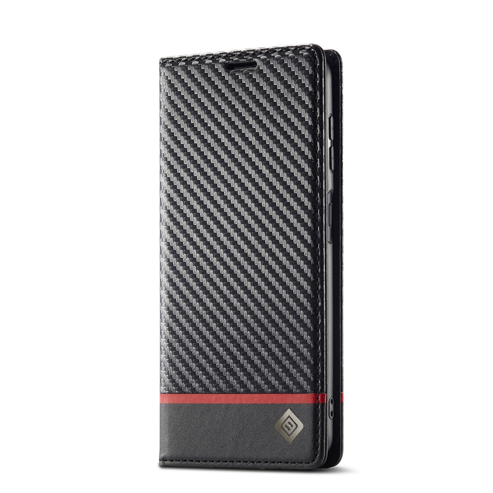 LC.IMEEKE Til Samsung Galaxy A35 5G Pung Telefoncover Kulfibertekstur Lædercover