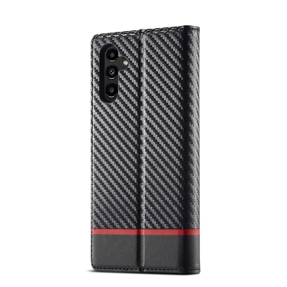 LC.IMEEKE Til Samsung Galaxy A35 5G Pung Telefoncover Kulfibertekstur Lædercover