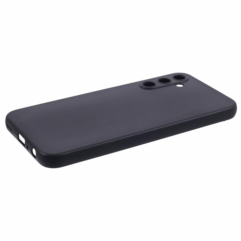 Samsung Galaxy A24 4G (162,1 x 77,6 x 8,3 mm) mobilmobilskal mjukt TPU svart glansigt skal med exakt linsutskärning