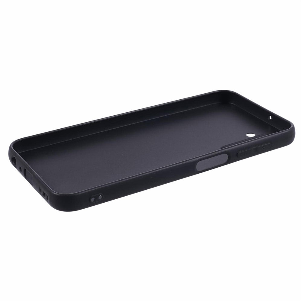 Samsung Galaxy A24 4G (162,1 x 77,6 x 8,3 mm) mobilmobilskal mjukt TPU svart glansigt skal med exakt linsutskärning