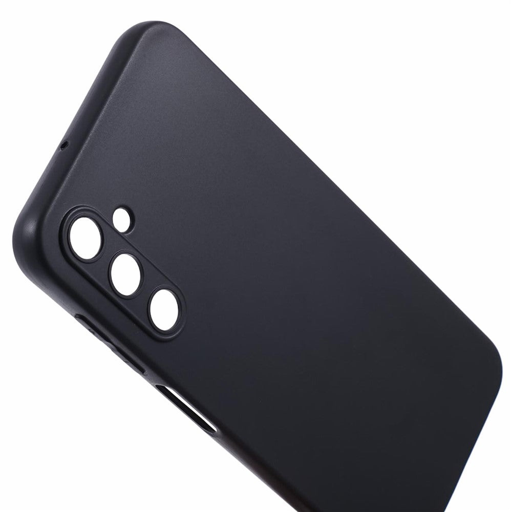 Samsung Galaxy A24 4G (162,1 x 77,6 x 8,3 mm) mobilmobilskal mjukt TPU svart glansigt skal med exakt linsutskärning