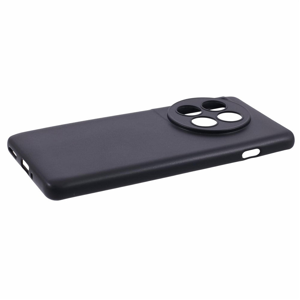 For OnePlus 12 5G Case Drop-resistant Glossy TPU Phone Back Shell with Precise Lens Cutouts